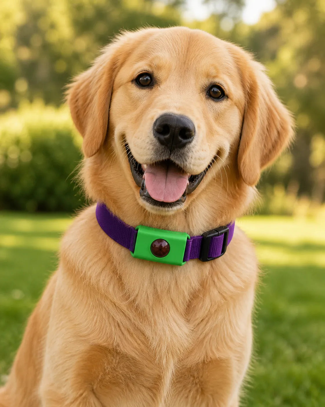 Chien avec pendentif naturel